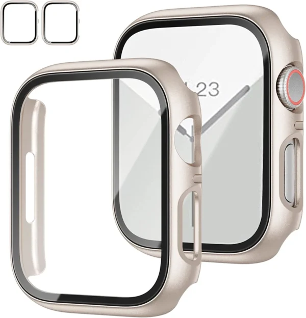 Tempered glass+Case for Apple watch Accessories 44mm 45mm 41mm 40mm iwatch Screen Protector Apple Watch Series 9 8 7 6 5 4 SE 3 - Image 2