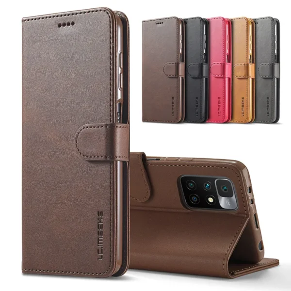 Case For Poco M6 Pro Case For Poco X6 X5 Pro Phone Case For Xiaomi Poco C65 C61 F3 X6 X4 X3 NFC M5 M5S M3 M4 Pro 5G Case Leather