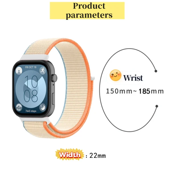 Official Nylon Strap For Huawei Watch Fit 3 Smartwatch Sports Correa For Huawei Watch Fit 3 band Woven Belt Bracelet Accessory - Image 3