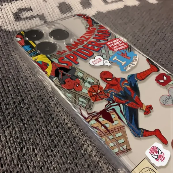 Marvel Spider Man Phone Case For iPhone 16 15 14 13 12 11 Pro Max 7 8 Plus XR XS Max Shockproof Lovely Anti Drop Cover Y2K - Image 2