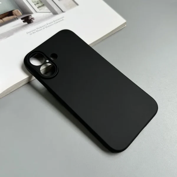 Luxury Full Black Silicone Matte Phone Case For iphone 16 15 14 13 12 11 Pro Max 16 15 14 7 8 Plus Back Cover TPU Soft Case - Image 6