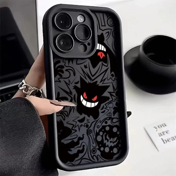 Pokemon Gengar Phone Case for iPhone 15 14 13 12 Mini 11 Pro Max XS X XR 8 7 6S 6 Plus SE 2020 Liquid Silicone Shockproof Cover - Image 2