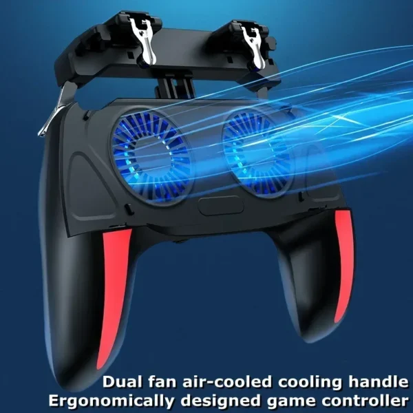 H10 4 Fingers Mobile Phone Game Handle w/ Radiator Aim Shooting Gamepad Joystick Controller for IOS Android Gaming Accessories - Image 5