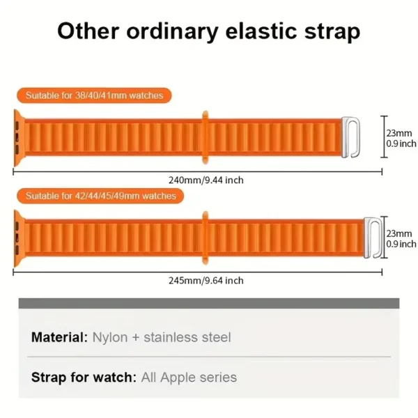 Alpine Loop Strap for Apple Watch Ultra Band 49mm 45mm 44mm 42mm 41mm 40mm Metal C-Hook Bracelets iwatch SE serie 9 8 7 6 5 4 10 - Image 5