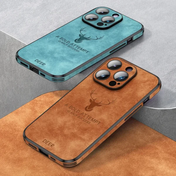 Luxury Leather Phone Case For iPhone 11 14 13 16 15 Pro Max Lens Glass Bumper Shockproof Silicone Mobile Cellphone Cover Funda - Image 6