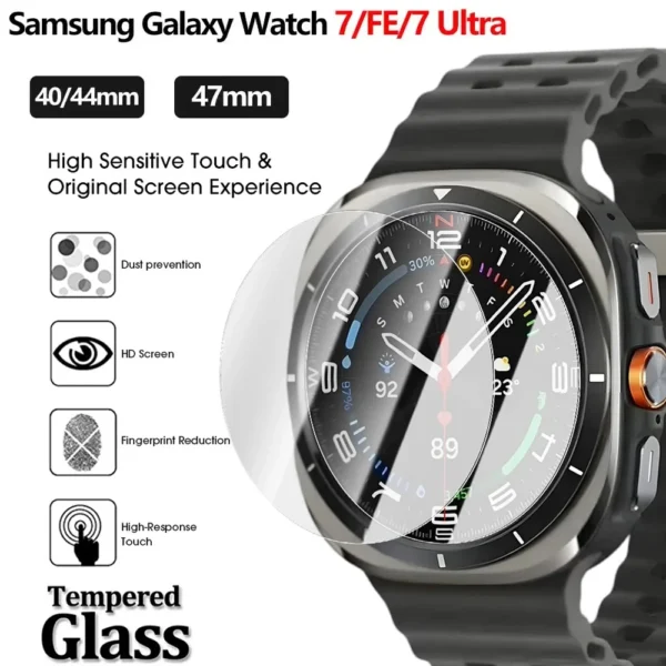 Tempered Glass For Samsung Galaxy Watch 7 40mm 44mm/FE 40mm HD Screen Protector For Galaxy Watch 7 Ultra 47mm Accessories Protec - Image 2
