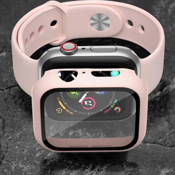 Case for Apple Watch Series 8 7 45mm 44mm 40mm iwatch 6 SE 5 4 3 42mm 38mm glass+cover Screen Protector Apple watch Accessories - Image 4