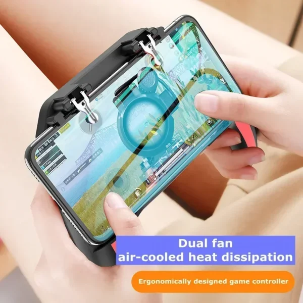 H10 4 Fingers Mobile Phone Game Handle w/ Radiator Aim Shooting Gamepad Joystick Controller for IOS Android Gaming Accessories - Image 6