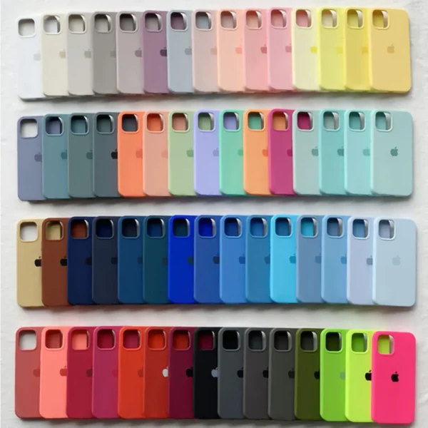 Original Official Silicone Case For Apple iPhone 14 13 12 15 Pro Max Cases For iPhone 14 15 Plus 13 12 11 Case Logo Full Cover - Image 2