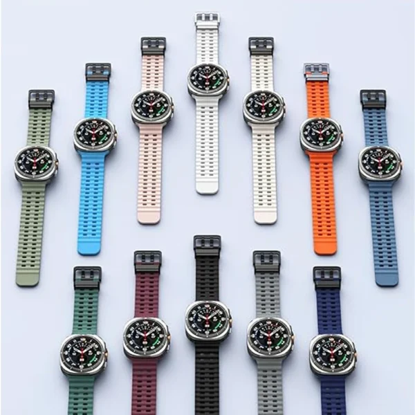 Original Strap for Samsung Galaxy watch Ultra 47mm accessories Marine Silicone Sport Bracelet Correa Galaxy watch 7 Ultra Band - Image 6