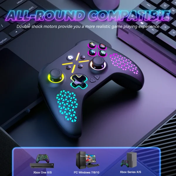 Wireless Gamepad For Xbox One ,Xbox Seris S ,Xbox Series X Console Win 7 8 10 Dual Vibra With Six Axis Gyroscope Game Controller - Image 5
