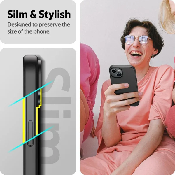 Luxury Matte Silicone Soft Case For iPhone 15 14 Plus 13 12 Mini 11 Pro XS Max X XR SE 2 3 7 8 Plus Ultra Thin Solid Black Cover - Image 2