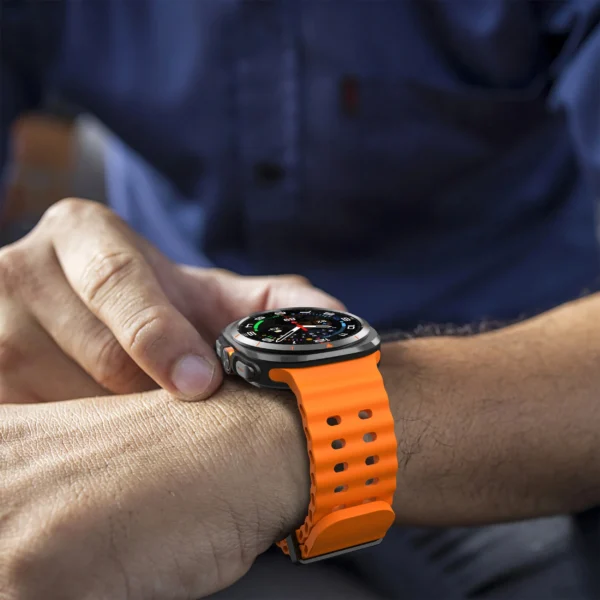 Original Strap for Samsung Galaxy watch Ultra 47mm accessories Marine Silicone Sport Bracelet Correa Galaxy watch 7 Ultra Band - Image 4