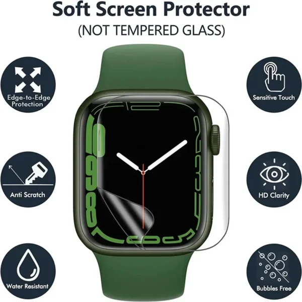 5PCS Hydrogel Film for Apple Watch 9 5 6 10 3 2 1 40MM 44MM 42MM 46MM Screen Protector for Apple Watch Ultra 49MM 7 8 41MM 45MM - Image 2