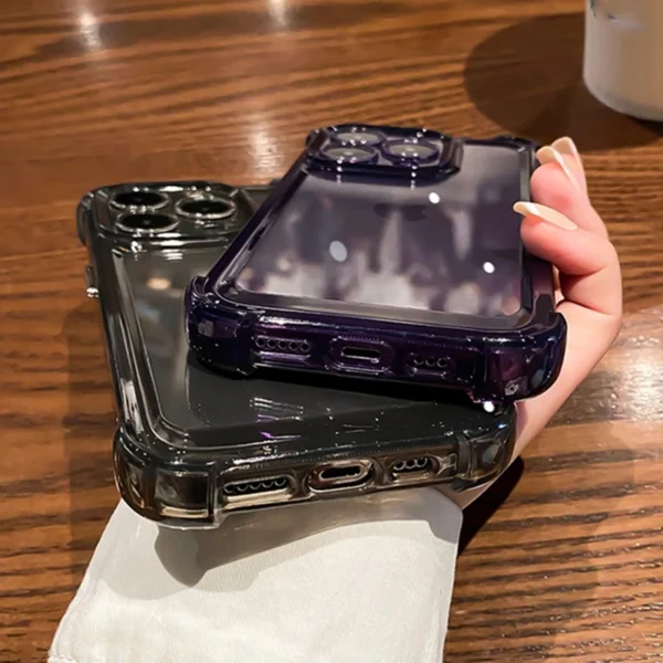 Luxury Shockproof Clear Phone Case For iPhone 16 15 14 13 12 11 Pro Max XR XS 8 Plus Silicone Bumper Transparent Hard Back Cover - Image 6