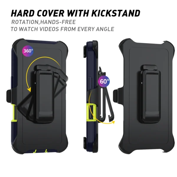 Armor Shockproof Defender Phone Case For iphone 11 12 13 14 15 Pro Max X XS XR XSMAX 7 8 Plus SE2 SE4 Hard PC+TPU Back Cover - Image 3