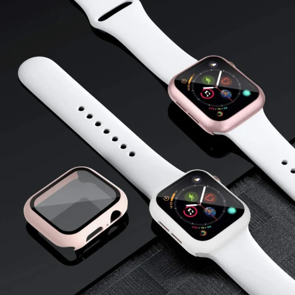 Case for Apple Watch Series 8 7 45mm 44mm 40mm iwatch 6 SE 5 4 3 42mm 38mm glass+cover Screen Protector Apple watch Accessories - Image 3