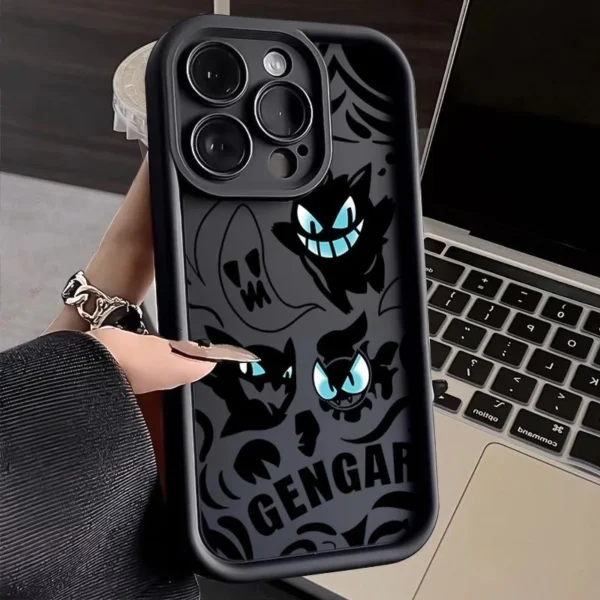 Pokemon Gengar Phone Case for iPhone 15 14 13 12 Mini 11 Pro Max XS X XR 8 7 6S 6 Plus SE 2020 Liquid Silicone Shockproof Cover - Image 4