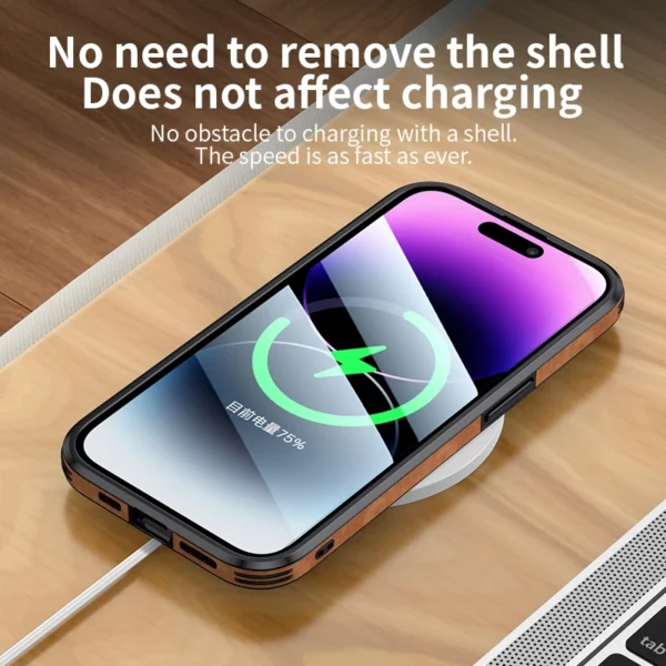 Luxury Leather Phone Case For iPhone 11 14 13 16 15 Pro Max Lens Glass Bumper Shockproof Silicone Mobile Cellphone Cover Funda - Image 4