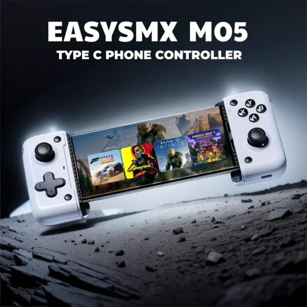EasySMX M05 Type C Mobile Phone Controller for Cloud Gaming Xbox Game Pass, iphone 15/16 Series, xCloud, Mapping, Hall Effect
