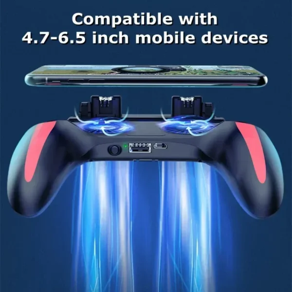 H10 4 Fingers Mobile Phone Game Handle w/ Radiator Aim Shooting Gamepad Joystick Controller for IOS Android Gaming Accessories - Image 4
