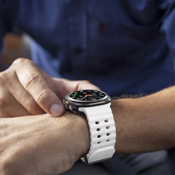 Original Strap for Samsung Galaxy watch Ultra 47mm accessories Marine Silicone Sport Bracelet Correa Galaxy watch 7 Ultra Band - Image 5