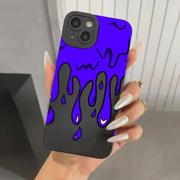 Fun Paint Graffiti Art Shockproof Silicone Phone Case For iPhone 15 14 13 12 11 16 Pro Max XS XR X 7 8 15 16 Plus SE 2020 Cover - Image 2
