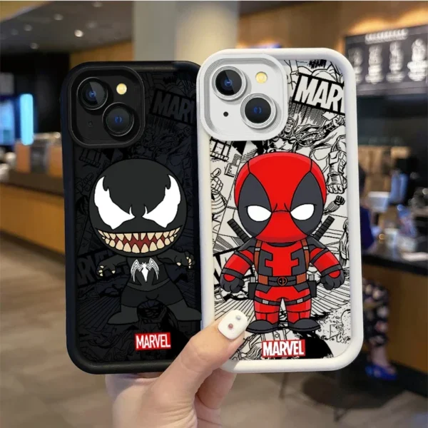 Marvel SuperHero Venom Hulk Deadpool Cartoon Phone Case for iPhone 15 14 ProMax XR XS 15 14Plus Dustproof Phone Protection Cover - Image 5