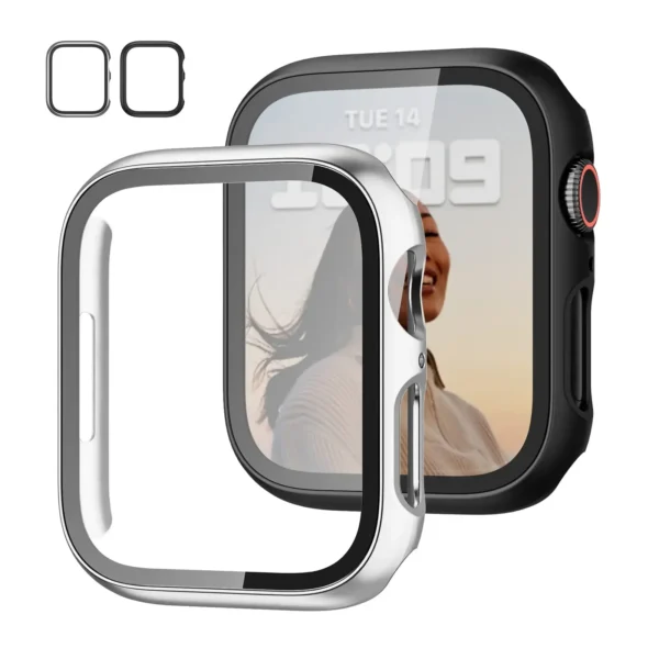 Tempered glass+Case for Apple Watch Series 8 7 44mm 45mm 41mm 40mm 42 iwatch 6 SE 5 4 3 Screen Protector Apple watch Accessories - Image 6