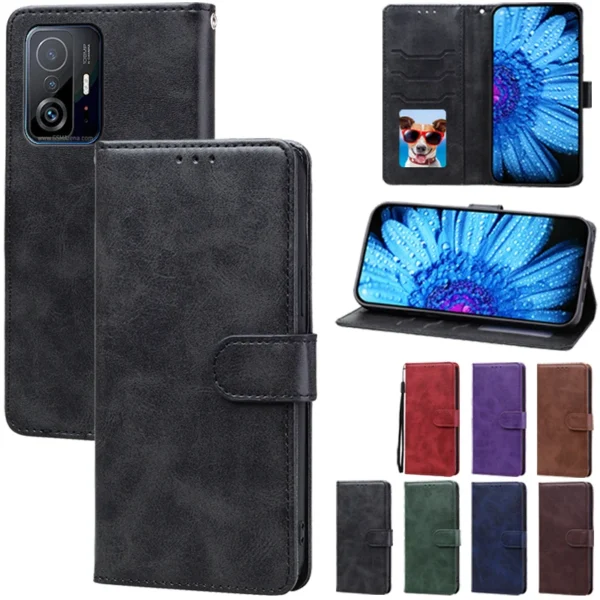 For Xiaomi 11T Case Leather Wallet Flip Case For Xiaomi 11T Pro Phone Case For Xiaomi 11 T Pro Wallet Cover Mi 11T 11TPro Fundas