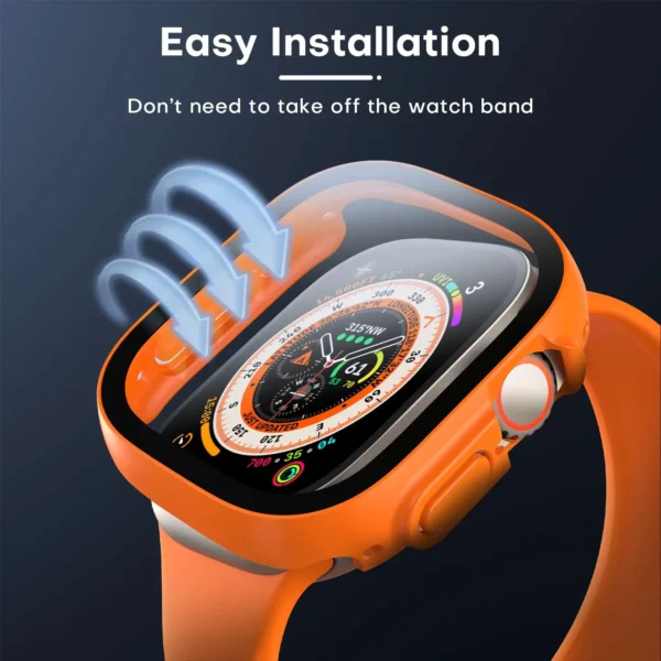 Glass+ Cover For Apple Watch case Ultra 2 49mm smartwatch Bumper+Screen Protector Tempered iwatch series apple watch Accessories - Image 2